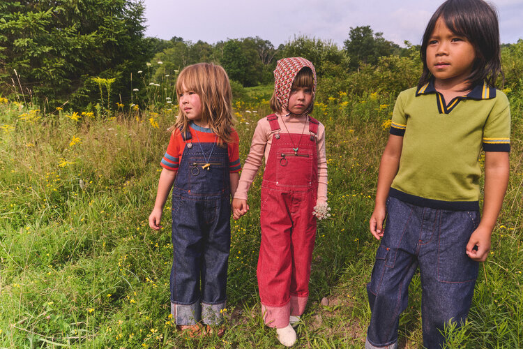 Misha & Puff Zip Overall - Vintage Red Denim