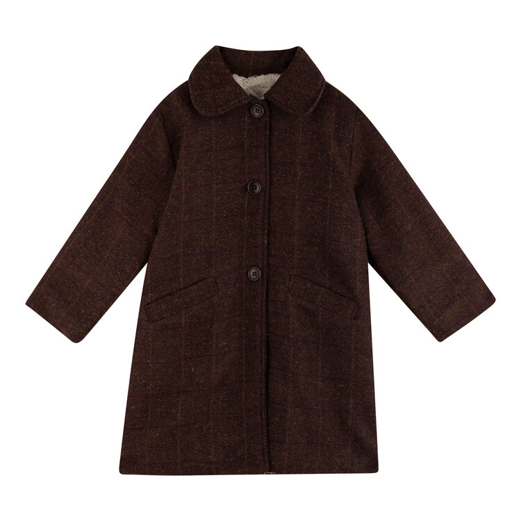 Babe & Tess Coat For Girl - Burgundy