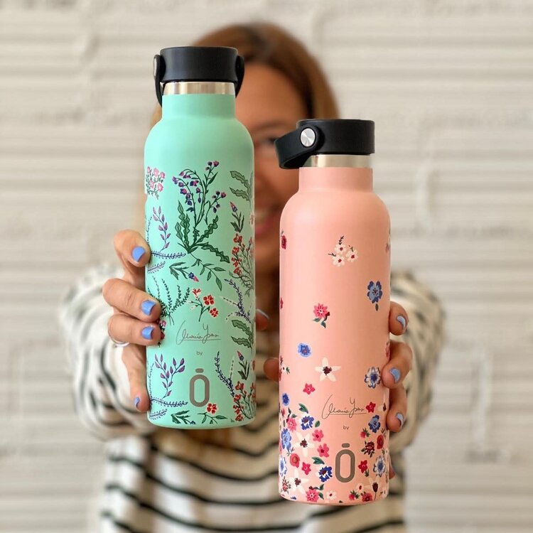 Thermal Bottle - 600ml - Maria Pink Garden