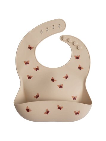 Mushie Silicone bib - Butterflies