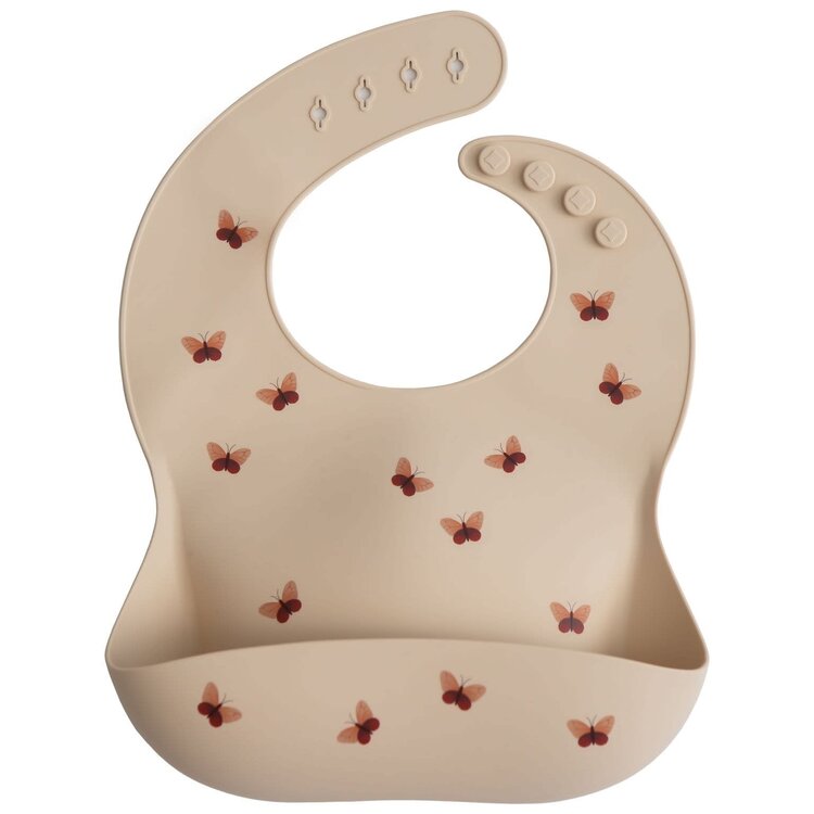 Mushie Silicone bib - Butterflies