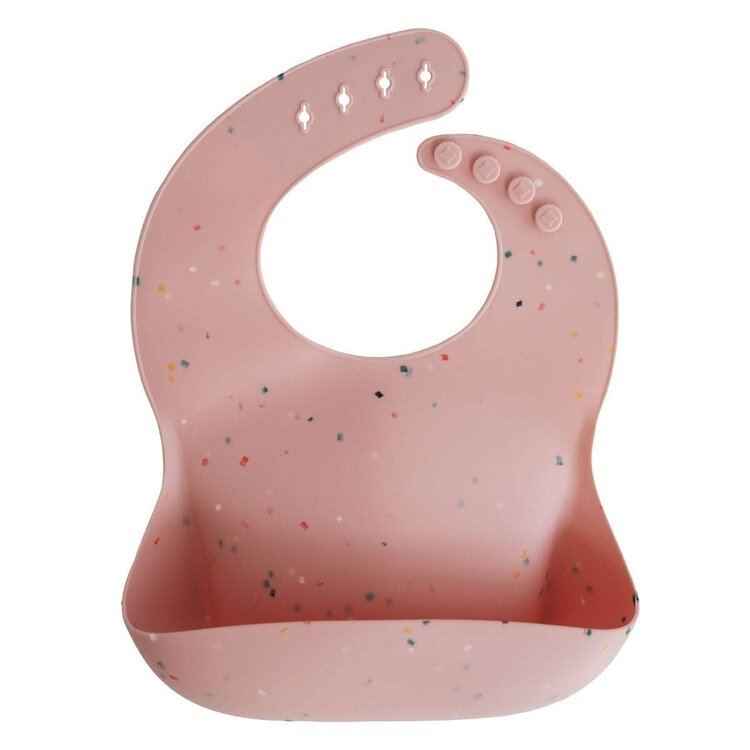 Mushie Silicone Bib - Pink Confetti