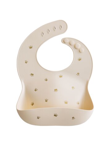 Mushie Silicone Bib - Crowns
