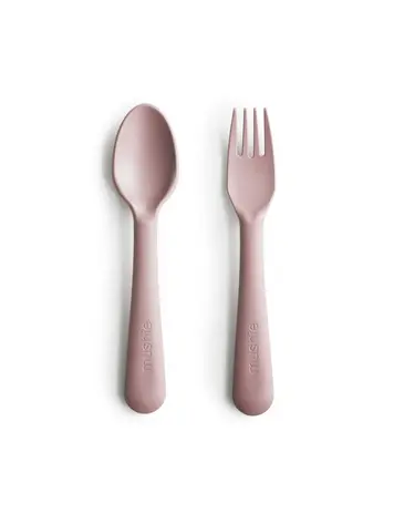 Mushie Fork & spoon - blush