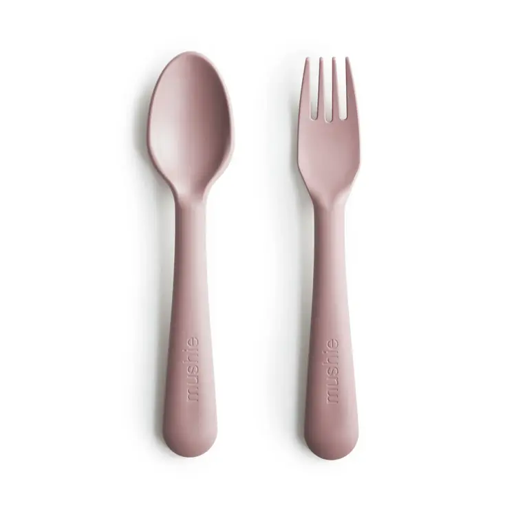 Mushie Fork & spoon - blush