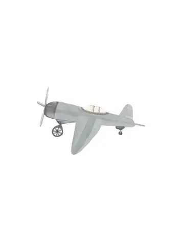 Wall Sticker - Retro Airplane Blue