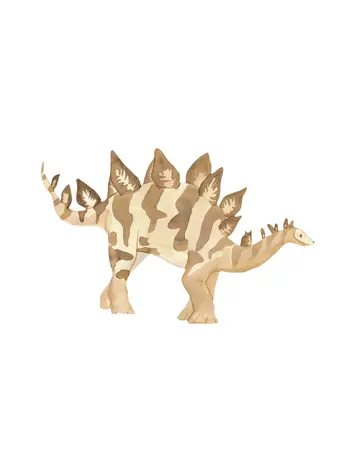 Muursticker - Stegosaurus Brown