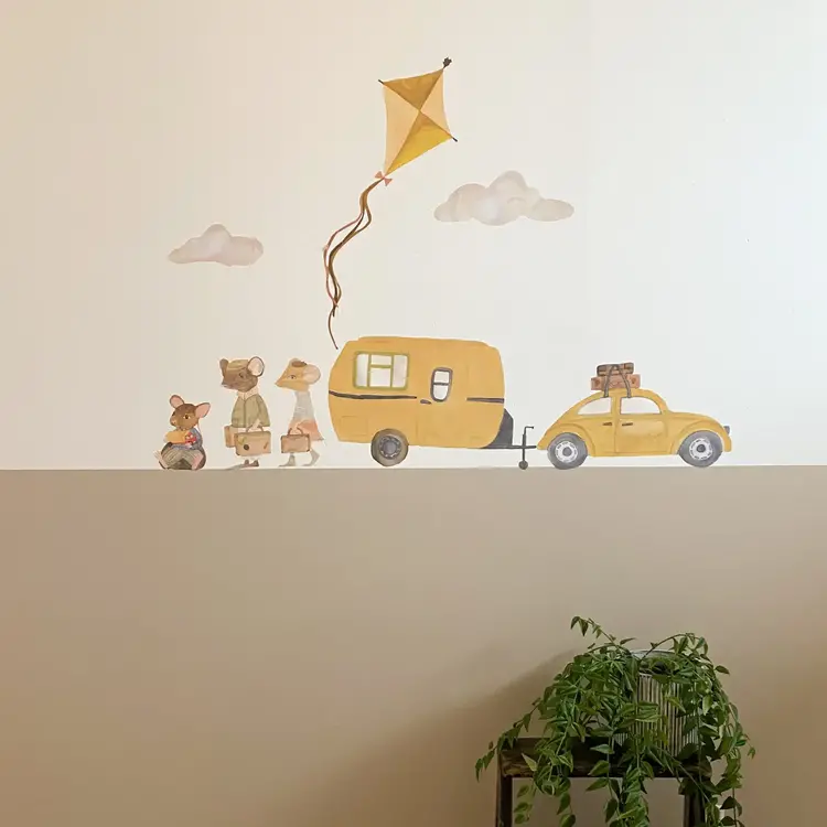 Wall Sticker - Retro Caravan Multi