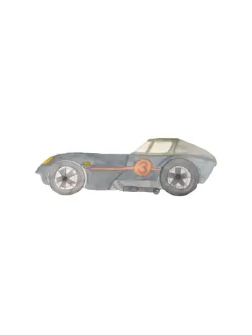 Muursticker - Race Car Blue