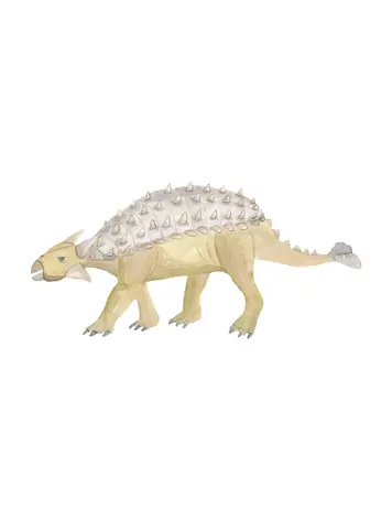 Wall Sticker - Ankylosaurus Brown