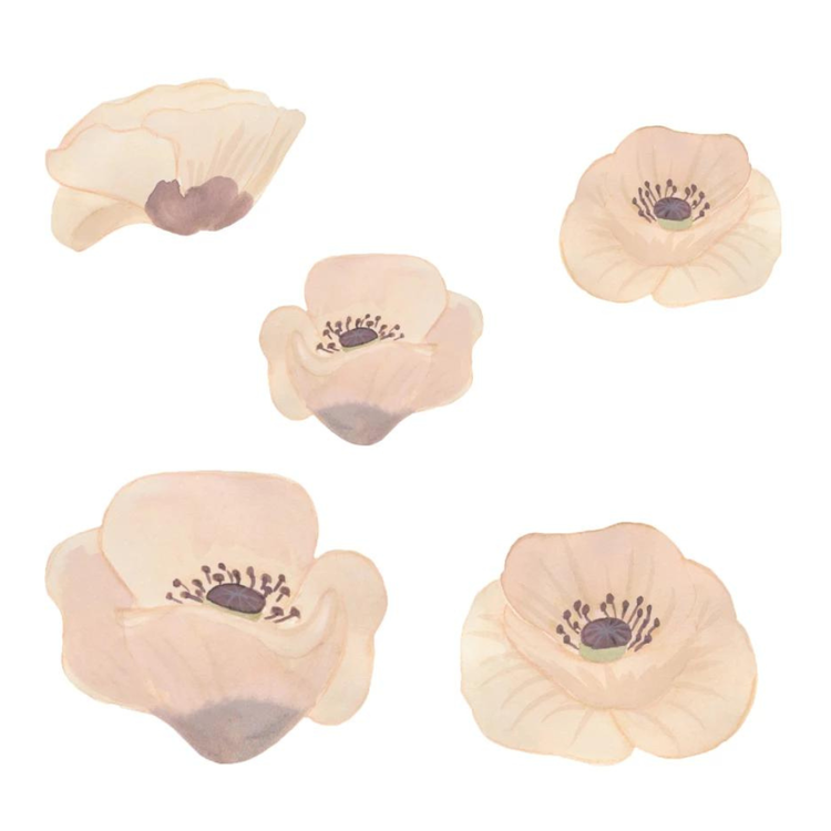 Muursticker - Poppy Flower