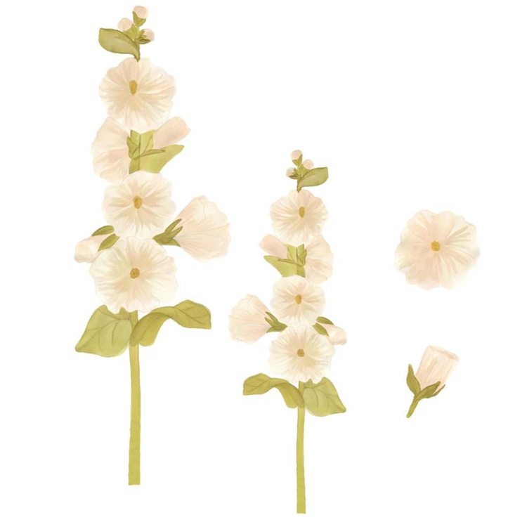 Muursticker - Holly Hocks Multi