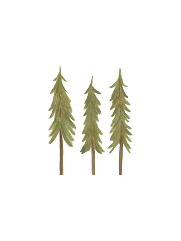 Muursticker - Pinetrees Small Green