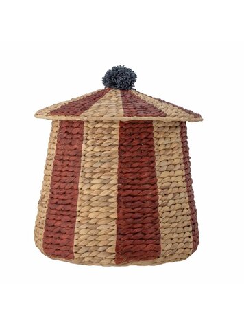 Birsen Basket W/ Lid - Red
