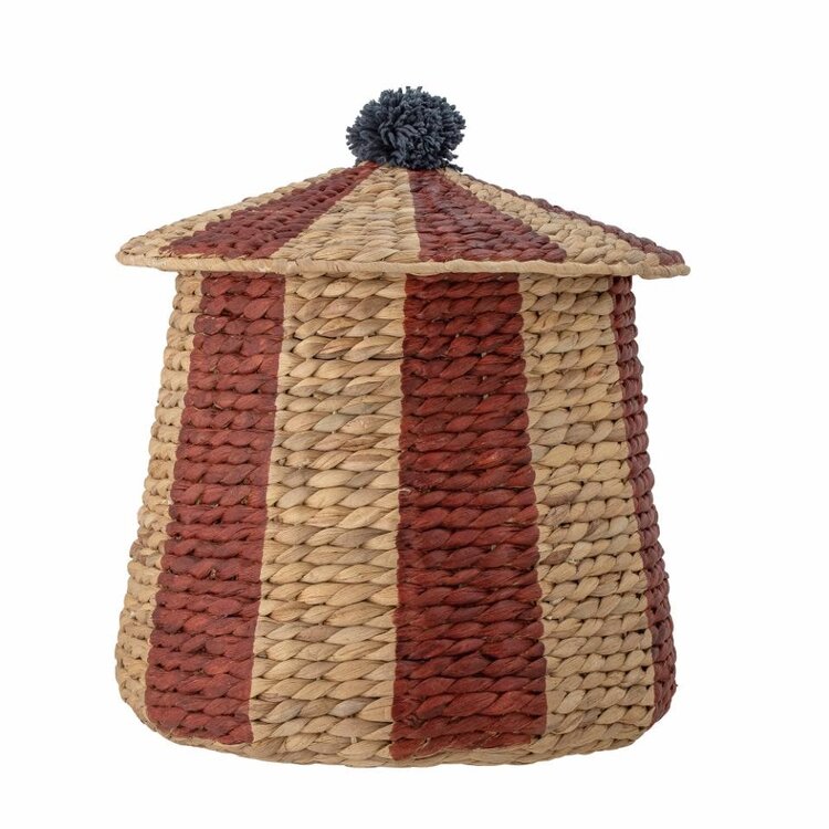 Birsen Basket W/ Lid - Red