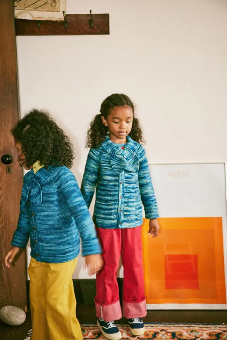 Misha & Puff Scout Cardigan - Ocean Space Dye