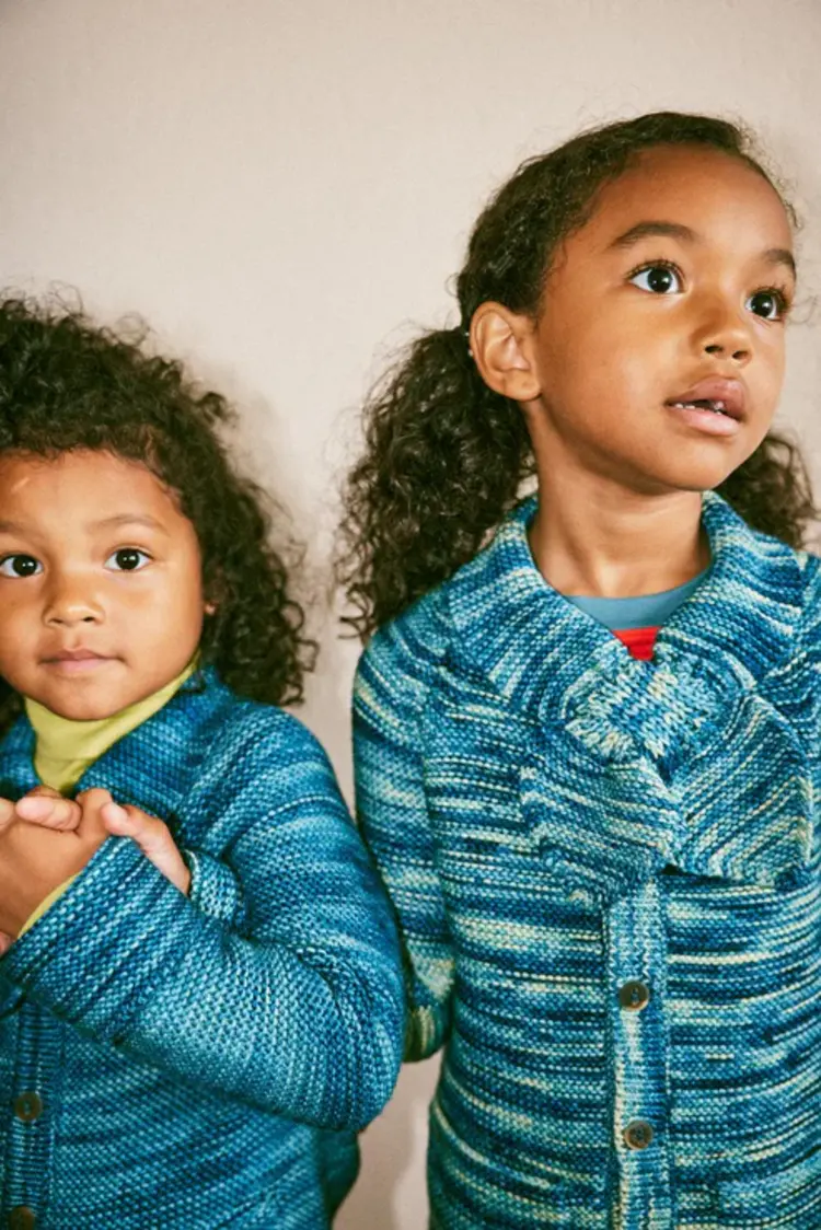 Misha & Puff Scout Cardigan - Ocean Space Dye