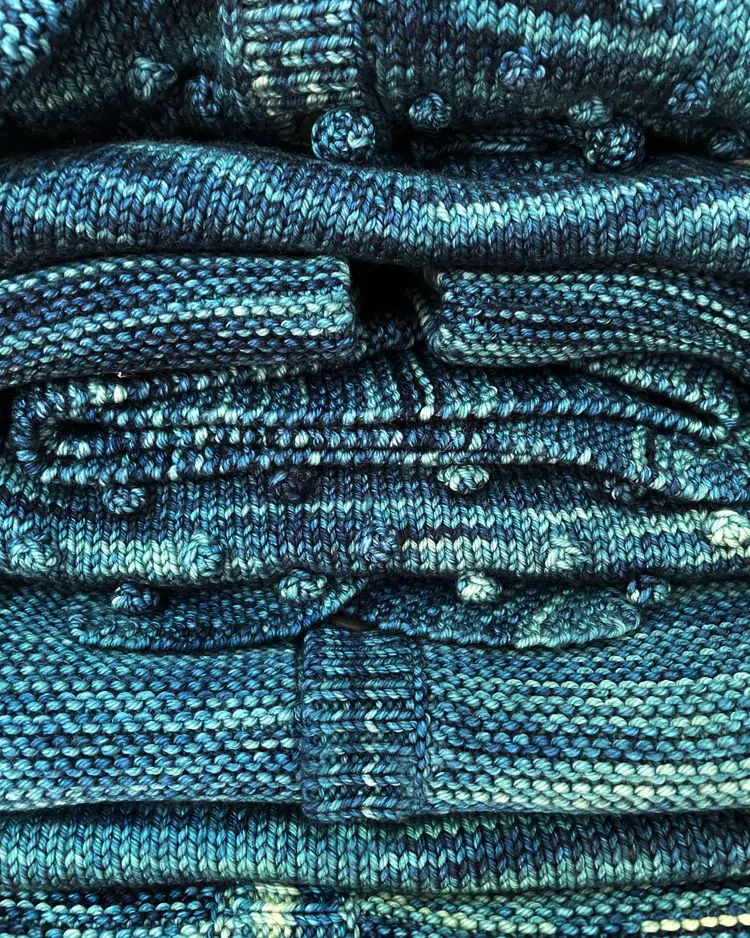 Misha & Puff Scout Cardigan - Ocean Space Dye