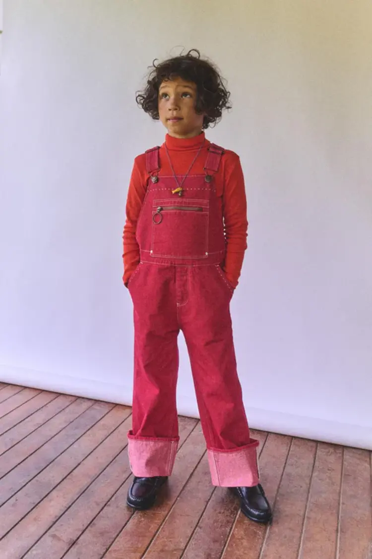 Misha & Puff Zip Overall - Vintage Red Denim