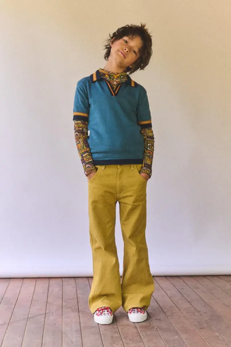 Misha & Puff Slim Flared Jeans - Ochre Denim