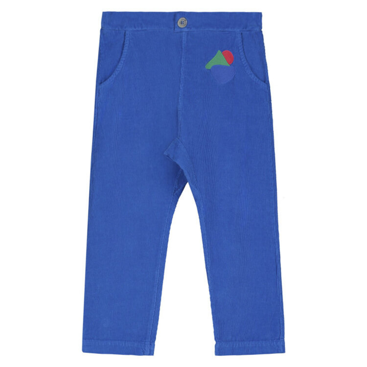 Bonmot Fine Corduroy Baggy Trouser - Fresh Blue