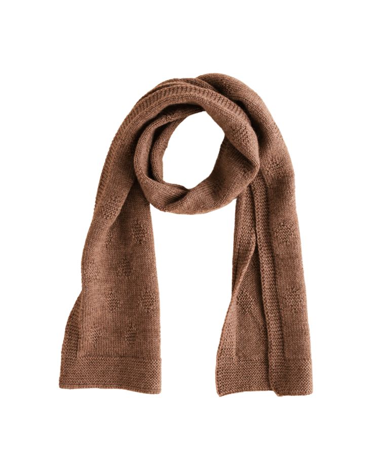 Hvid Sjaal Gina - Mocha