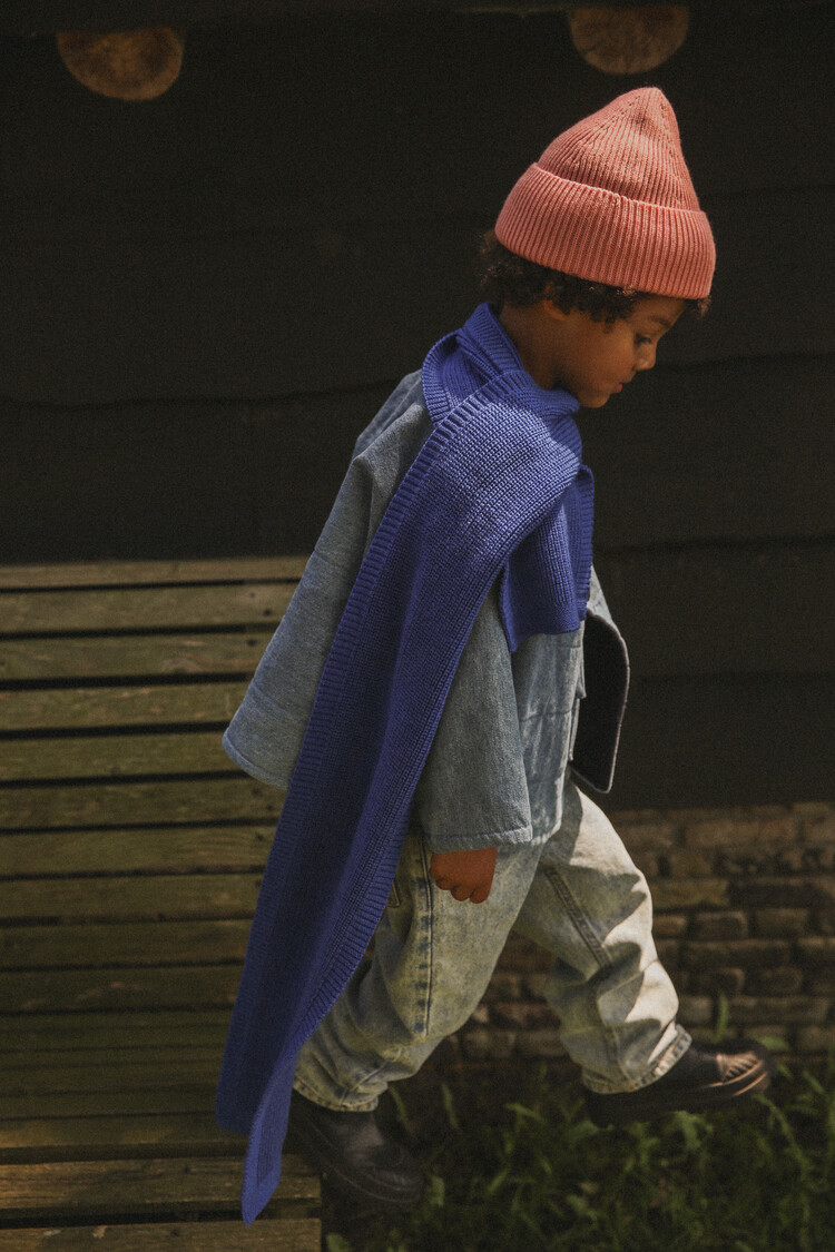 Hvid Scarf Gustave - Cobalt Blue