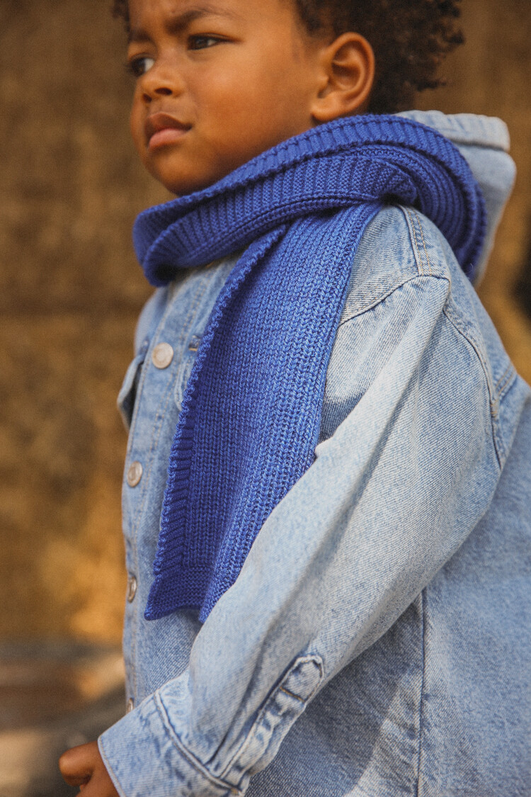 Hvid Scarf Gustave - Cobalt Blue