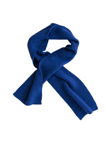 Hvid Sjaal Gustave - Cobalt Blue