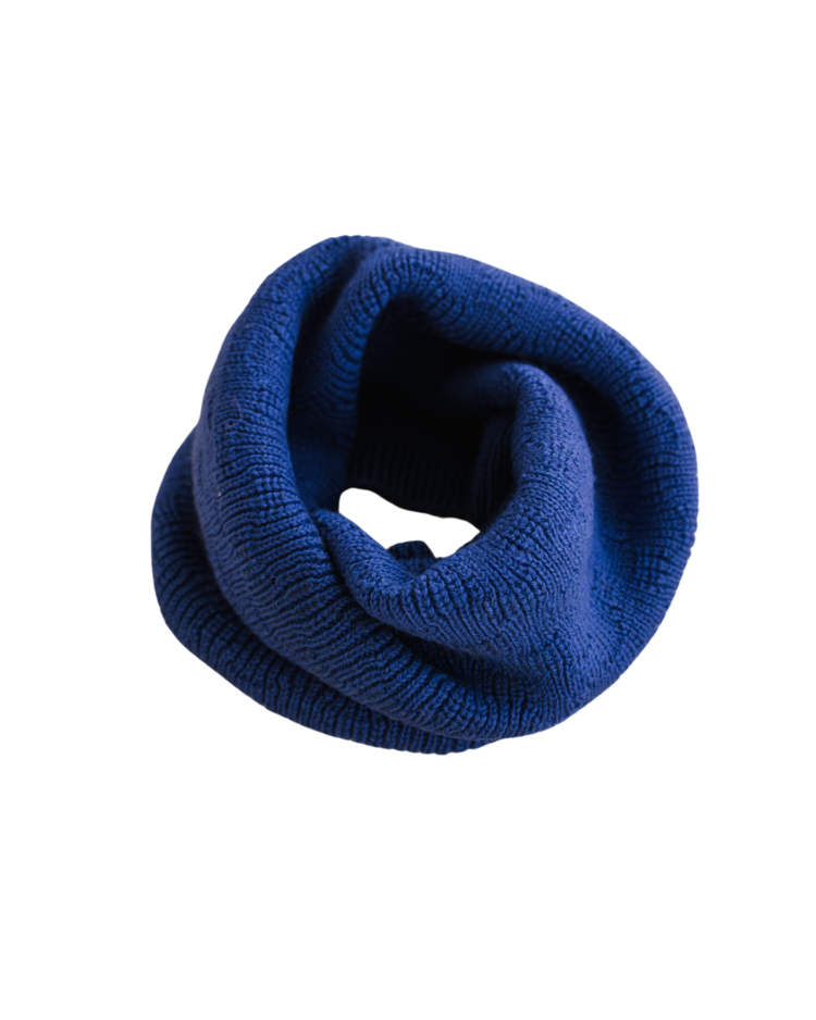 Hvid Sjaal Gigi - Cobalt Blue