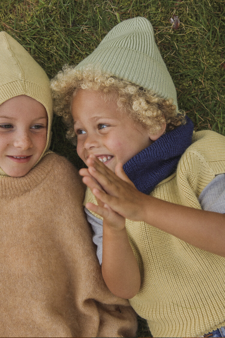 Hvid Beanie Fonzie - Mint