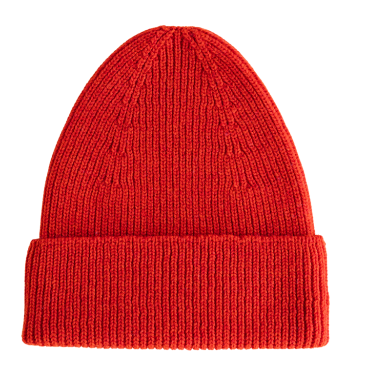 Hvid Beanie Fonzie - Red