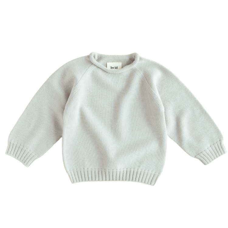 Hvid Sweater Georgette - Light Grey