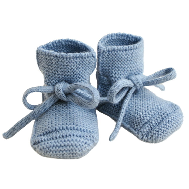 Hvid Booties - Light Blue
