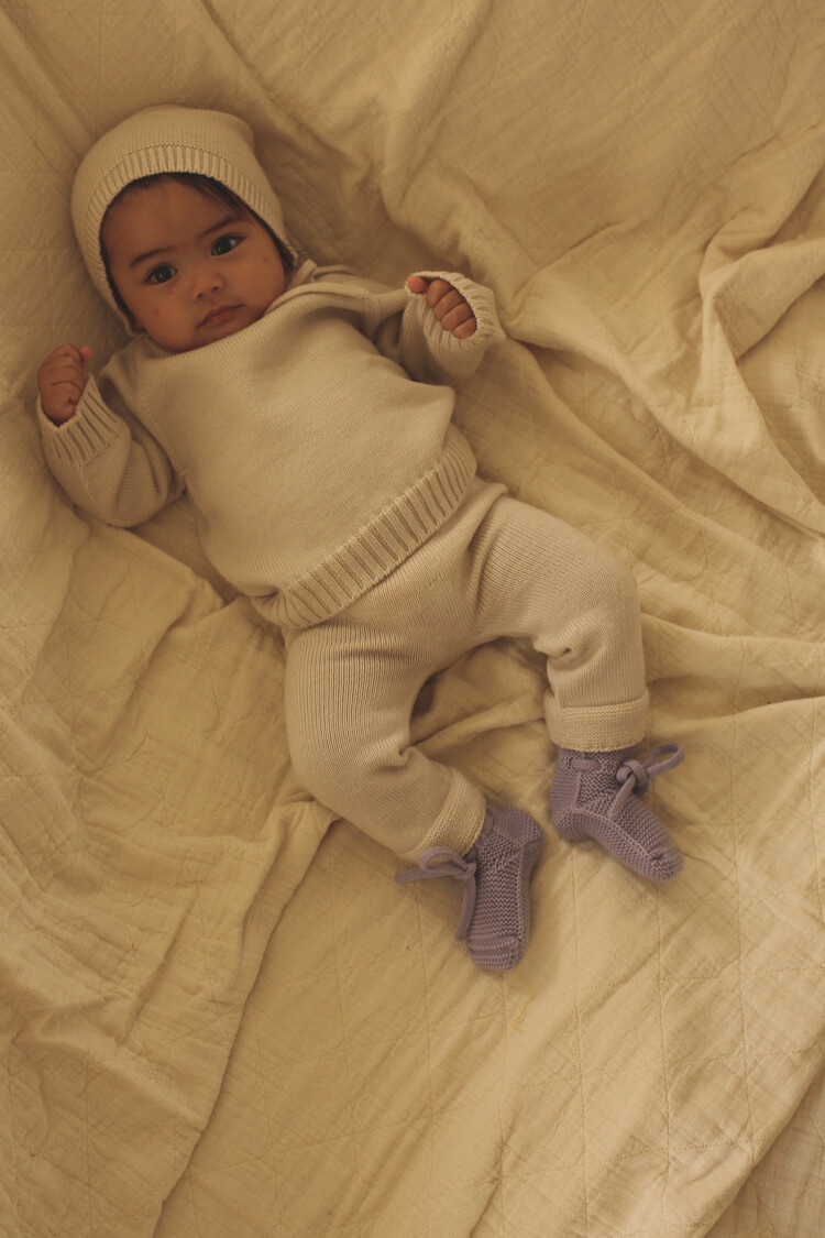 Hvid Booties - Lilac