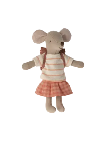 Maileg Tricycle Mouse, Big Sister - Coral