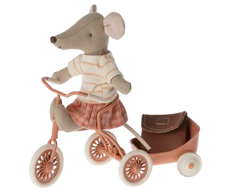 Maileg Tricycle Mouse, Big Sister - Coral