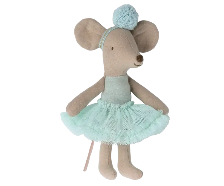 Maileg Ballerina Mouse, Little Sister - Light Mint