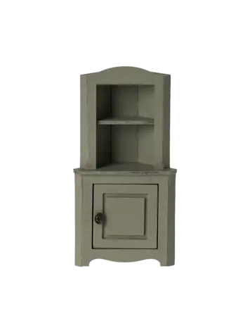 Maileg Corner Cabinet, Mouse - Light Green