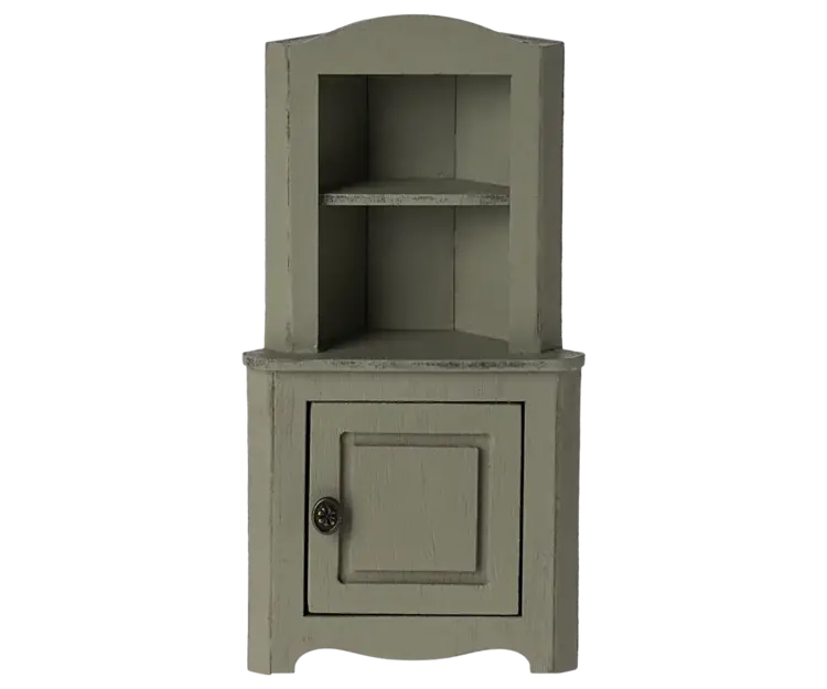 Maileg Corner Cabinet, Mouse - Light Green