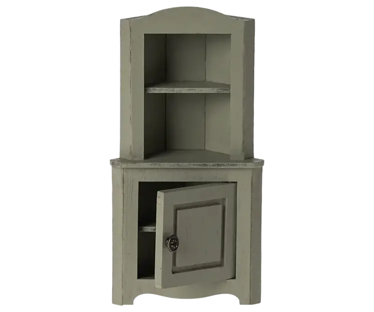Maileg Corner Cabinet, Mouse - Light Green