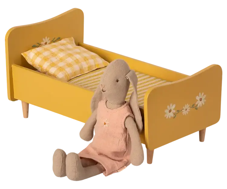 Maileg Wooden bed, mini - yellow
