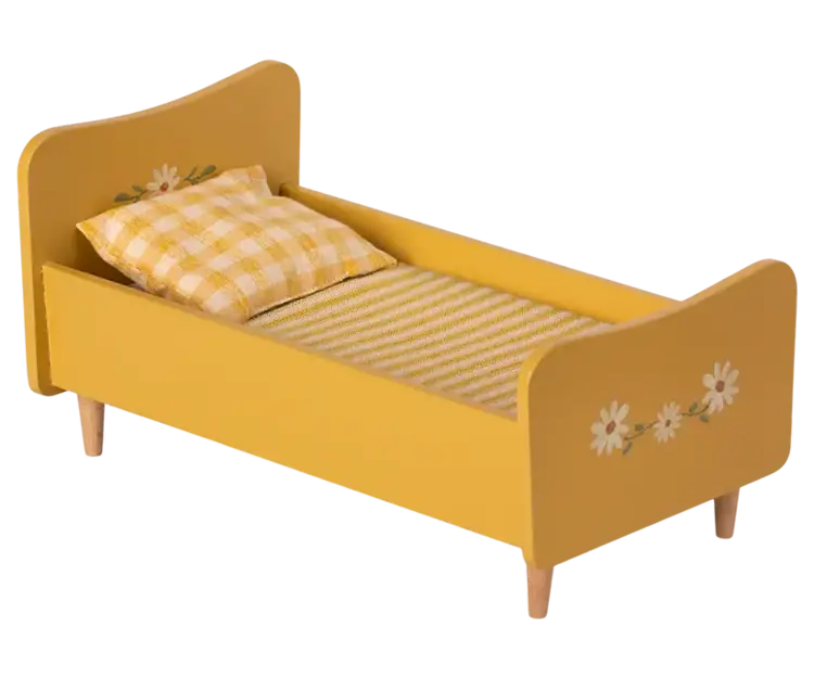 Maileg Wooden bed, mini - yellow