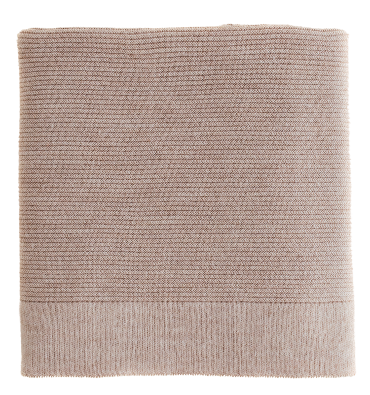 Hvid Blanket Gust - Sand