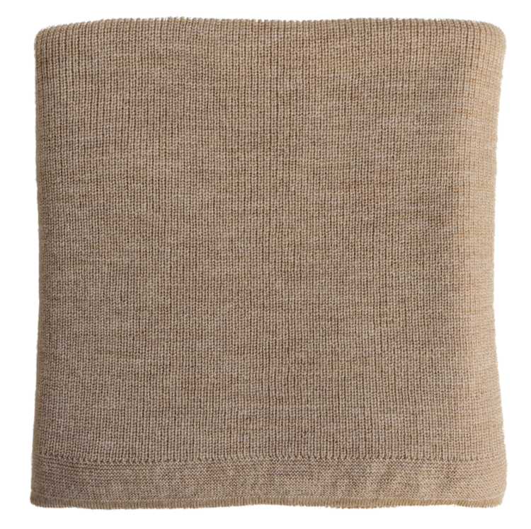 Hvid Blanket Felix - Sand
