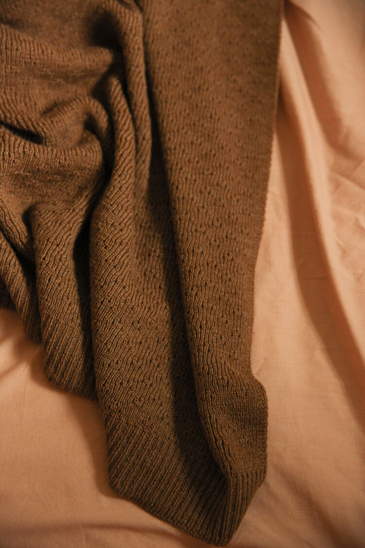 Hvid Dekentje Dora - Mocha