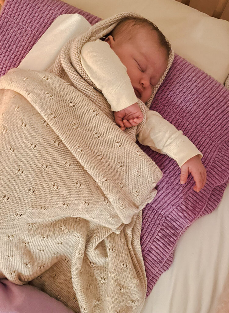 Hvid Blanket Bibi - Cream