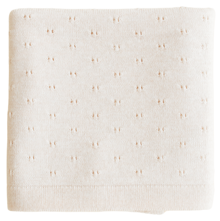 Hvid Blanket Bibi - Cream