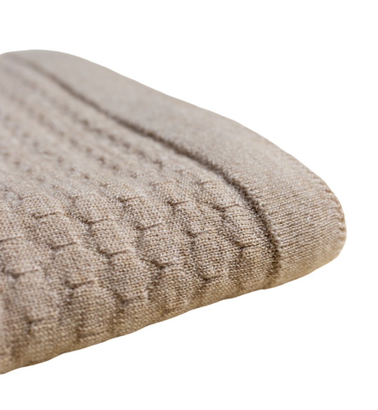 Hvid Blanket Frankie - Sand