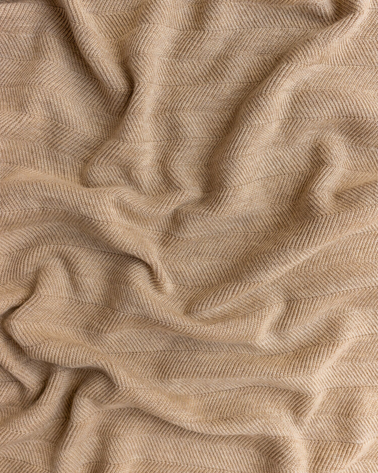 Hvid Blanket Freddie - Sand